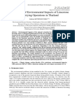 (22558837 - Environmental and Climate Technologies) Assessment of Environmental Impacts of Limestone Quarrying Operations in Thailand