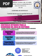 Control Interno para la seguridad del área de sistemas..