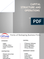 Capital Structure and Operations: M&A - An Overview