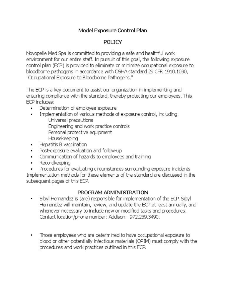 Exposure Control Training