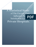 Project Paper - A Statistical Study of The Factors That Influence Patient Satisfaction Level in Private Hospitals PDF