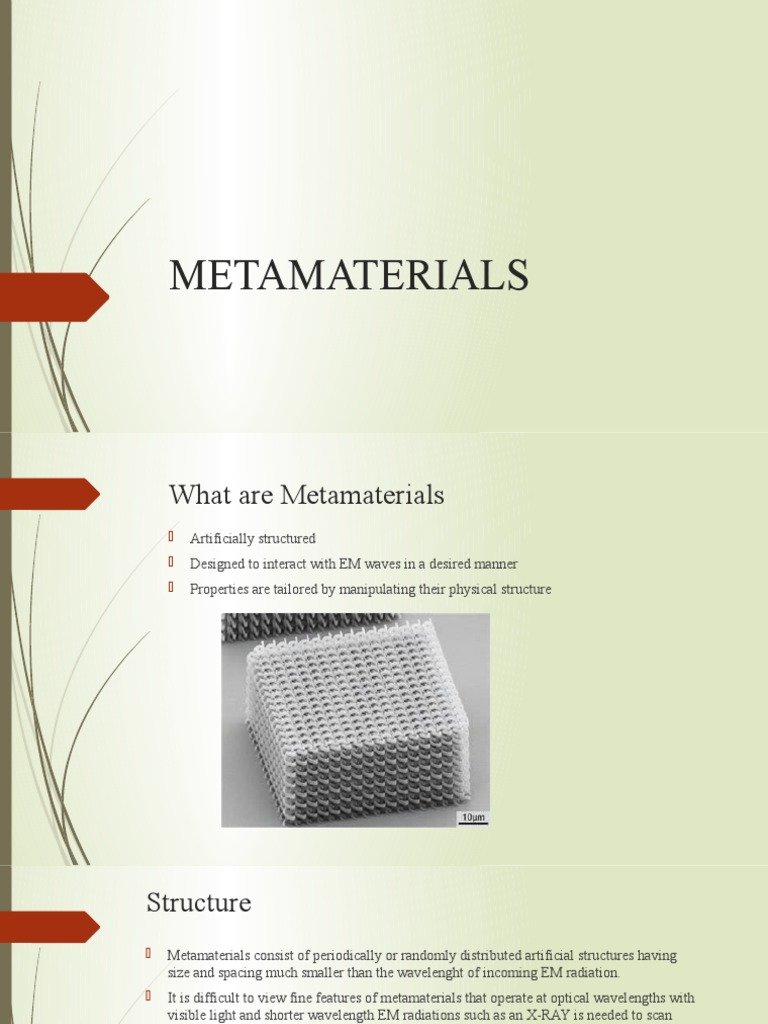 Understanding Metamaterials and Their Properties | PDF | Metamaterial ...