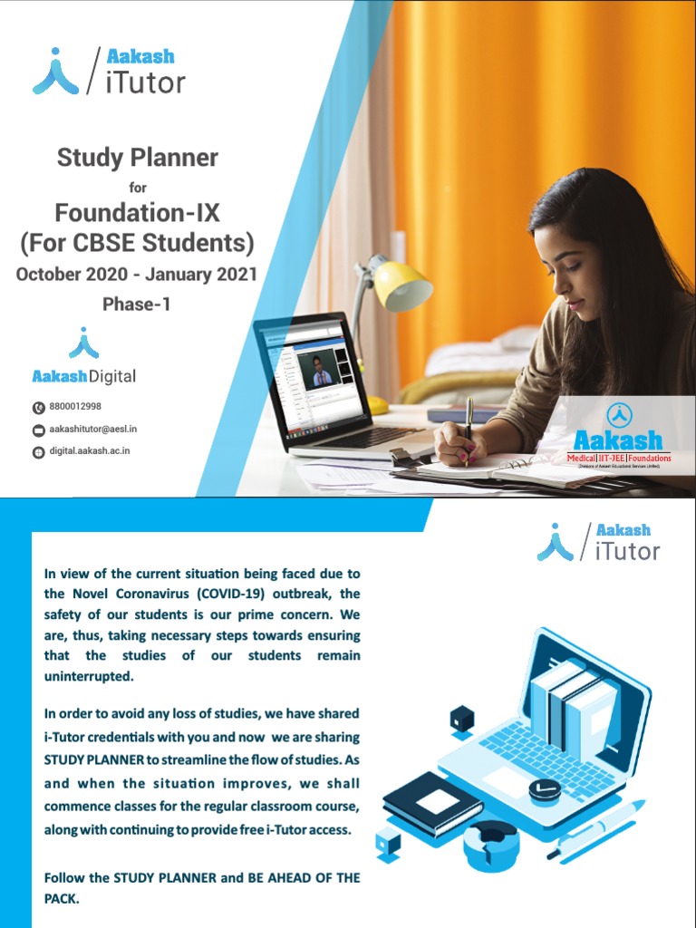 CBSE IX Foundation Study Planner 2020 | PDF | Area | Molecules