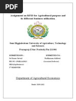 Assignment On RFID For Agricultural Purpose and Its Different Business Utilization