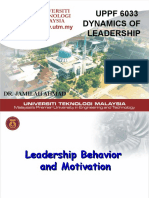 Topic 3 Leadership Behaviour and Motivation