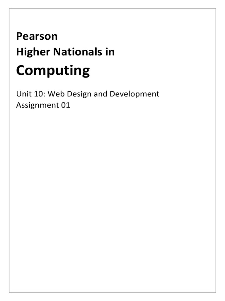 Web Design & Development Assignment | PDF | Websites | Plagiarism