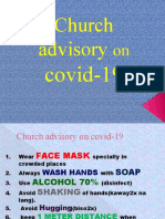 Church Advisory On Covid-19