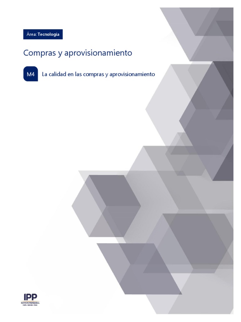 M4 - Compras y Aprovisionamiento PDF | PDF | Gestión de la calidad ...