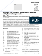 Minimum Loss Operation of Distribution Networks With Photovoltaic Generation