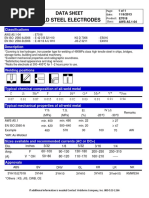 E7018 Electrode Specification Data Sheet | PDF | Chemistry | Materials