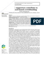 Why Supporters Contribute To Reward-Based Crowdfunding: Ijebr 23,2