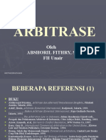 Arbitrase: Oleh Abshoril Fithry, SH FH Unair