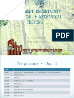 Measurement Uncertainty in Physical & Mechanical Testing: Dr. Sharmiza Adnan 25-26 February 2014