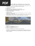 Modelling Driver Distraction Effect Due To Mobile Phone Use On Reaction Time