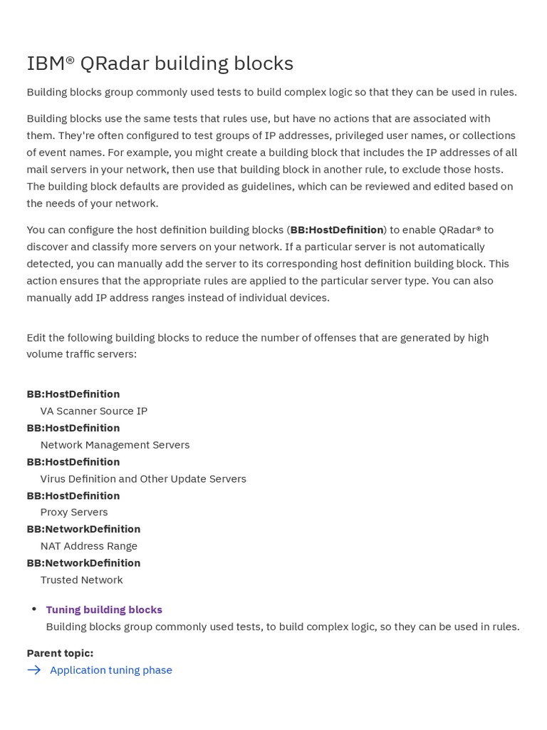 QRadar Building Blocks PDF