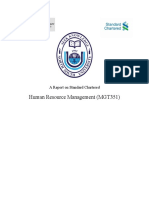 Human Resource Management (MGT351) : A Report On Standard Chartered