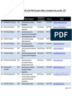 Office Bearers & Members of The SEC of The WBCS (Executive) Officers' Association For The Year 2016 - 2017