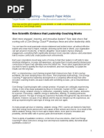 Core Energy Coaching - Research Paper Article: New Scientific Evidence That Leadership Coaching Works