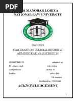 Ram Manohar Lohiya National Law University: Acknowledgement