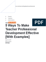 5 Ways To Make Teacher Professional Development Effective With Examples
