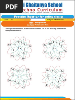 Math Class 4 Practice Sheet-27