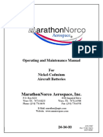 Marathonnorco Aerospace, Inc.: Operating and Maintenance Manual For Nickel-Cadmium Aircraft Batteries