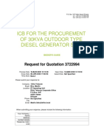Icb For The Procurement of 30kva Outdoor Type Diesel Generator Sets
