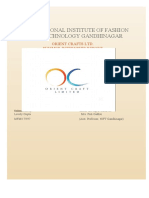 National Institute of Fashion Technology Gandhinagar: Orient Crafts Ltd. Summer Internship Report