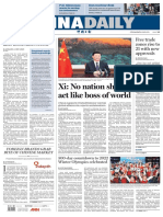 Xi: No Nation Should: Act Like Boss of World