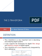 The Z-Transform: Dr. Abdul Rahman El Falou BAU