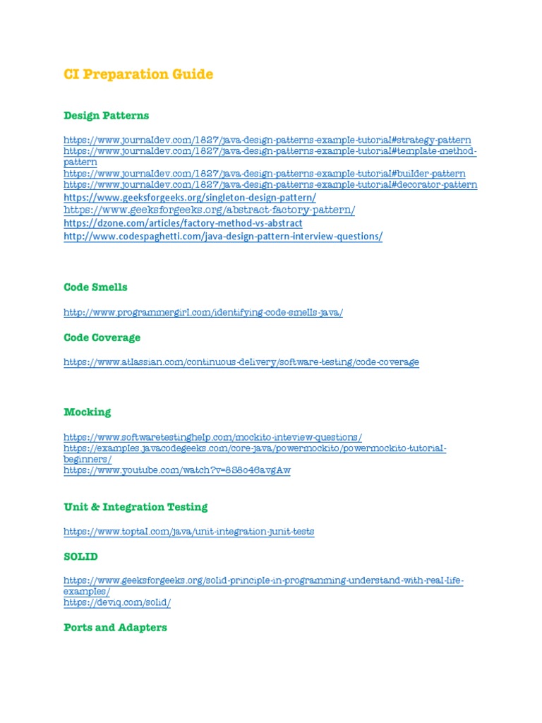CI Preparation Guide-V1.2 PDF | PDF | Quality Assurance | Software Quality