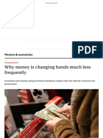 Changing Down - Why Money Is Changing Hands Much Less Frequently - Finance & Economics - The Economist