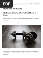 The Dumbbell Workout Plan To Build Muscle at Home - Coach PDF