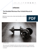 The Dumbbell Workout Plan To Build Muscle at Home - Coach PDF
