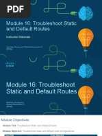 Module 16: Troubleshoot Static and Default Routes: Instructor Materials