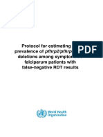 WHO - 2018 - Protocol for estimating the prevalence of pfhrp2 gene deletions
