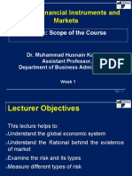Module: Financial Instruments and Markets: Topic: Scope of The Course