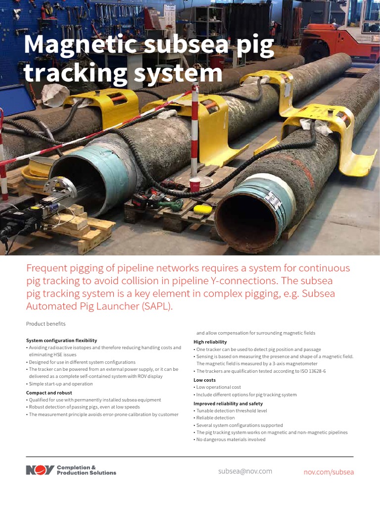 Magnetic Subsea Pig Tracking System Flyer | PDF | Subsea (Technology ...