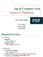 Digital Design & Computer Arch.: Lecture 13: Pipelining