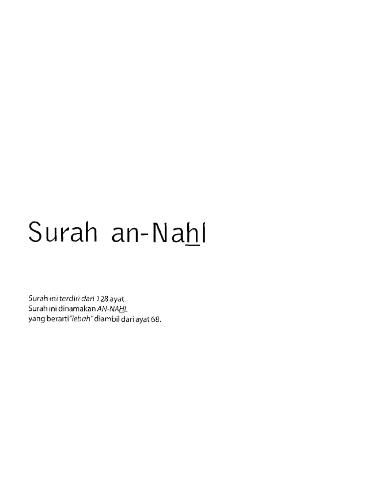 Al Misbah 016 Surah An Nahl