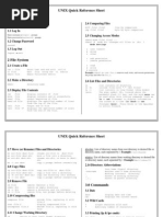 UNIX Quick Reference Sheet: 2.4 Comparing Files