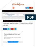 Free Intelligent Writing Tool: Opay Agent Registration Form - Download Opay Mobile App Here