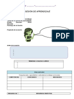 Modelo de Formato de Sesion de Aprendizaje