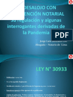 Diapositivas Sobre DESALOJO CON INTERVENCIÓN NOTARIAL Por Jorge Luis Gonzales Loli