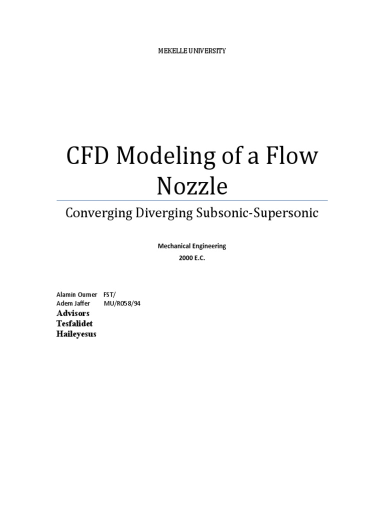 CFD Analysis of Converging-Diverging Nozzle | PDF | Computational Fluid ...