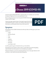 Coronavirus Disease 2019 (COVID-19) : Symptoms