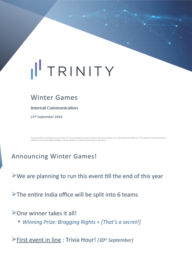 Winter Games: Internal Communication | PDF