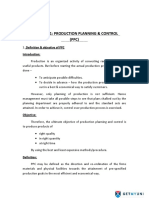 Chapter-1: Production Planning & Control (PPC)