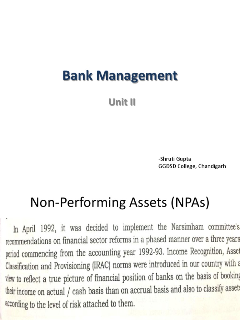 Bank Management: Unit II | PDF | Business | Finance & Money Management