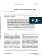 The Characterization and Comparison of Spray-Dried Mannitol Samples